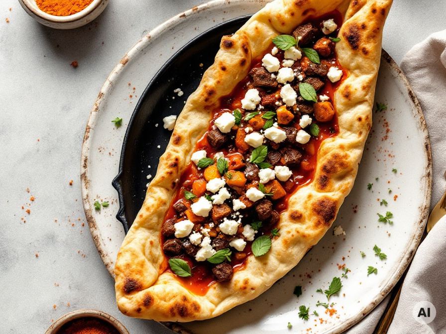Pide mit Hackfleisch Rezept