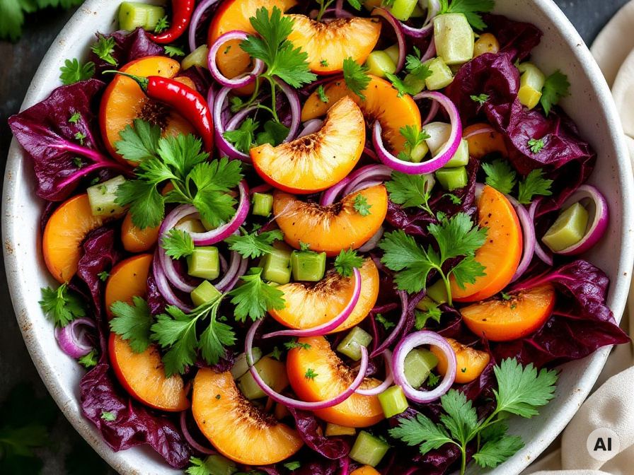 Radicchio Salat mit Koriander Dressing – Rezept