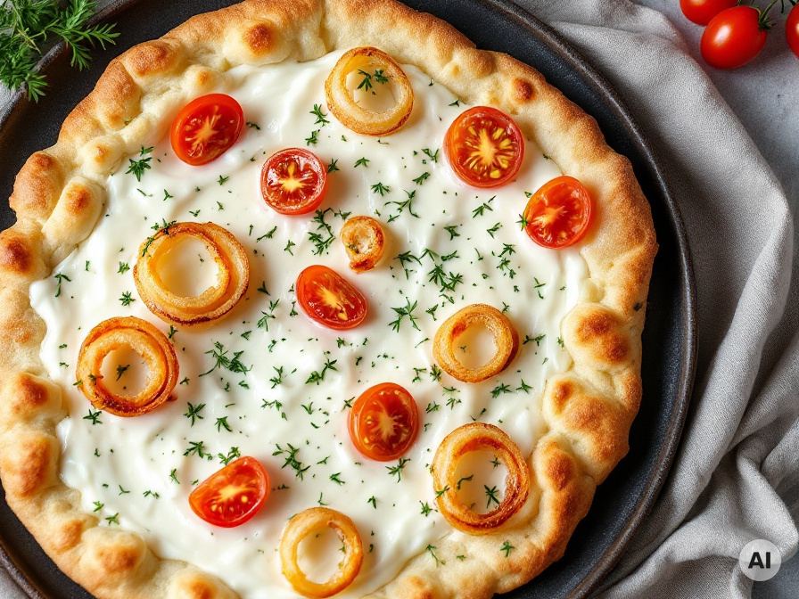 Rahmfladen Rezept mit Hefe