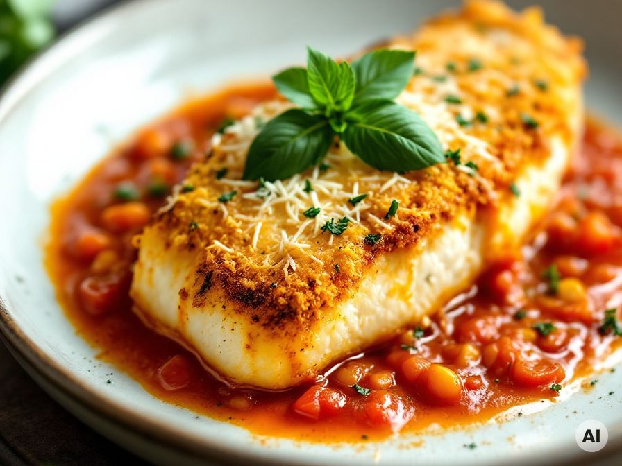 Rotbarsch mit Tomaten Parmesankruste – Rezept