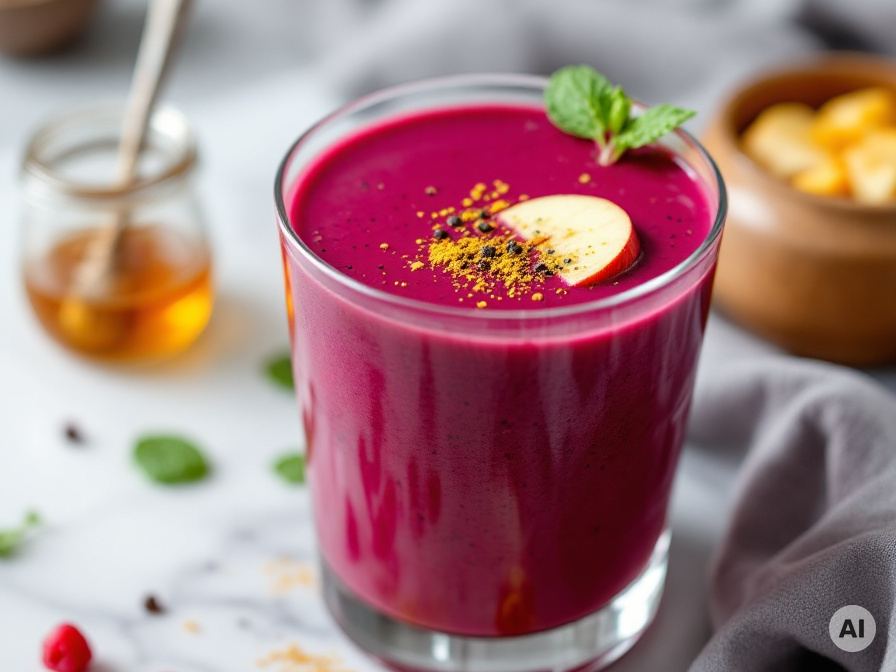 Rote Bete-Apfel Smoothie mit Kurkuma Rezept