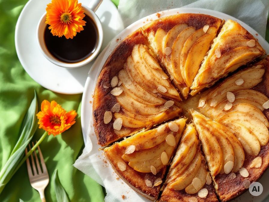 Apfelkuchen mit Mandeln und Zimt Rezept