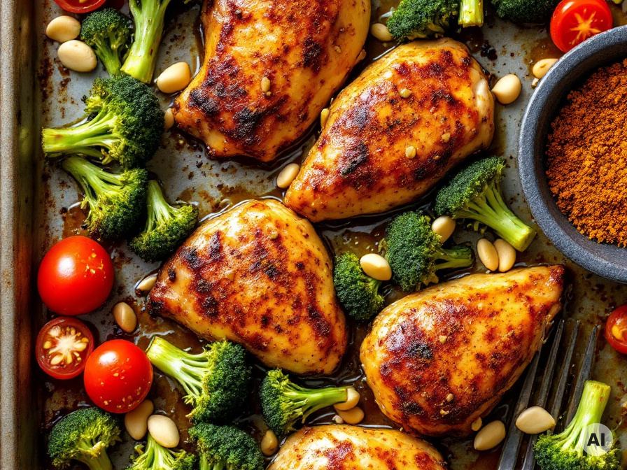 Saftiges Cashew-Hähnchen vom Blech Rezept