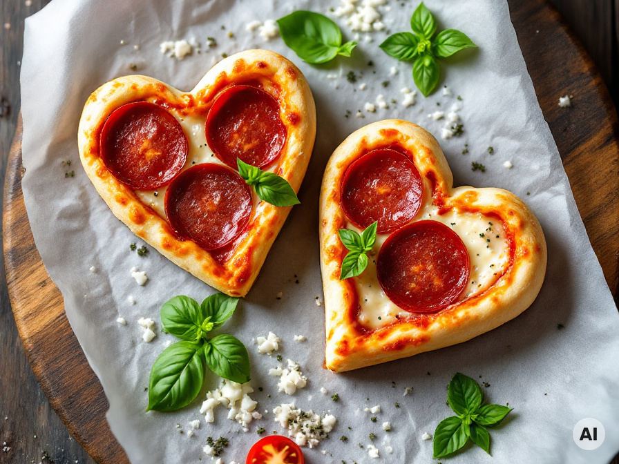 Salami Pizza Herzen, Valentinstagsherzen selbstgemacht – Rezept