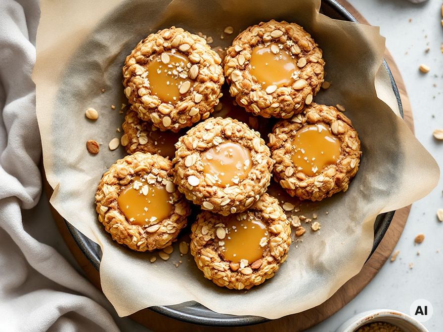 Schnelle Haferflocken Gewürz Cookies