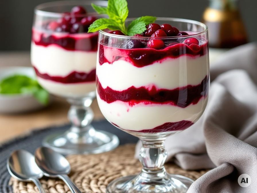 Schokokuss Dessert mit Schwarzwälder Kirsch Rezept