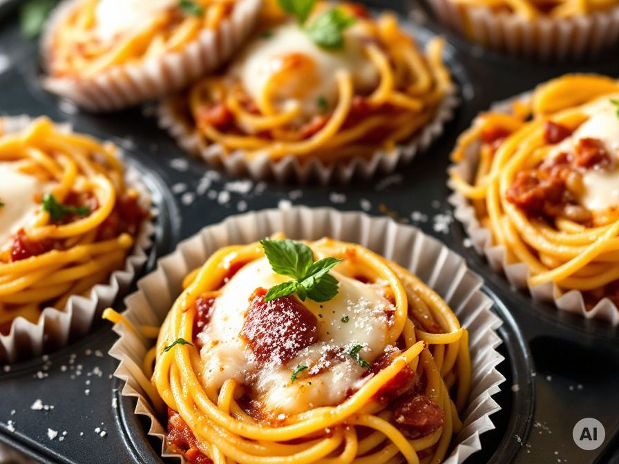Spaghettinester Muffins Rezept