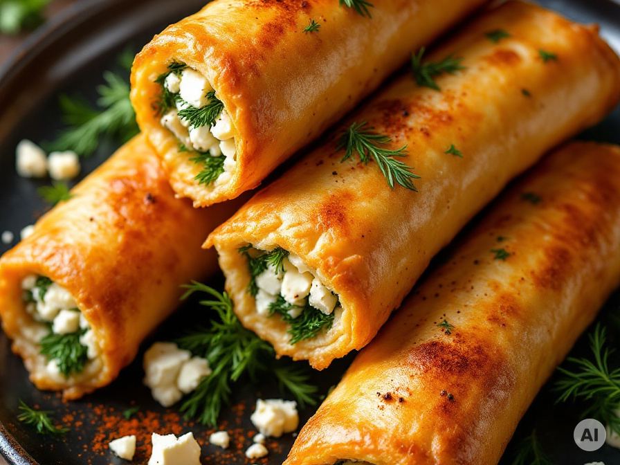 Börek mit Feta und Spinat  – Rezept