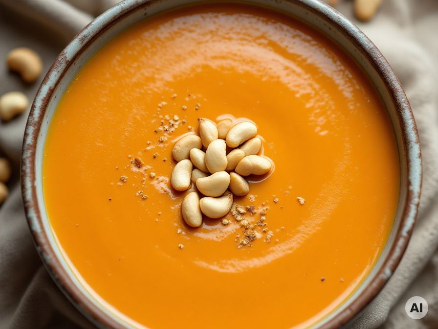 Süßkartoffel-Cashew Suppe Rezept