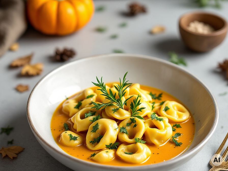 Tortellini mit Safran-Kürbis-Sauce Rezept