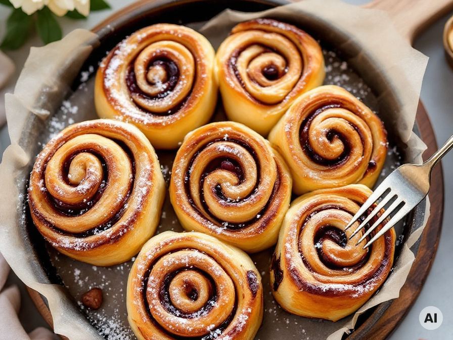 Vegane schwedische Zimtschnecken mit Hefe Rezept
