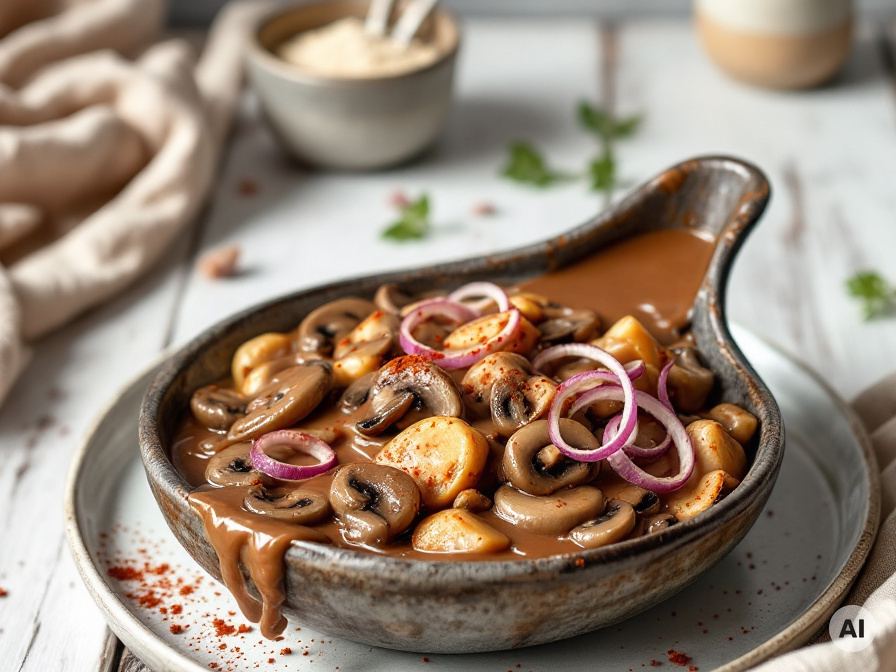 Veganes Pilzsaucen-Rezept ala Stroganoff
