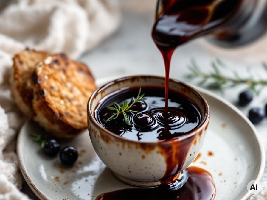 Rotweinsauce mit Lakritz für Wild Rezept