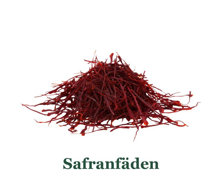 Safranfäden: getrocknete Narben des Safrankrokus