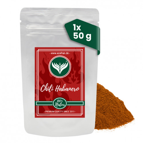 Habanero Chilipulver 50 Gramm