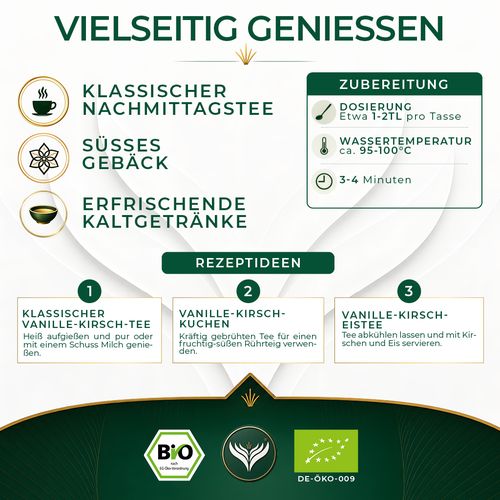 BIO Schwarztee Vanille Kirsche (1kg)