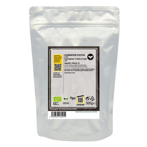 Schwarzer BIO-Pfeffer (500 Gramm)