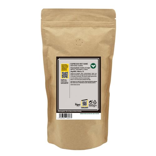 Espresso rot ganz (500g)